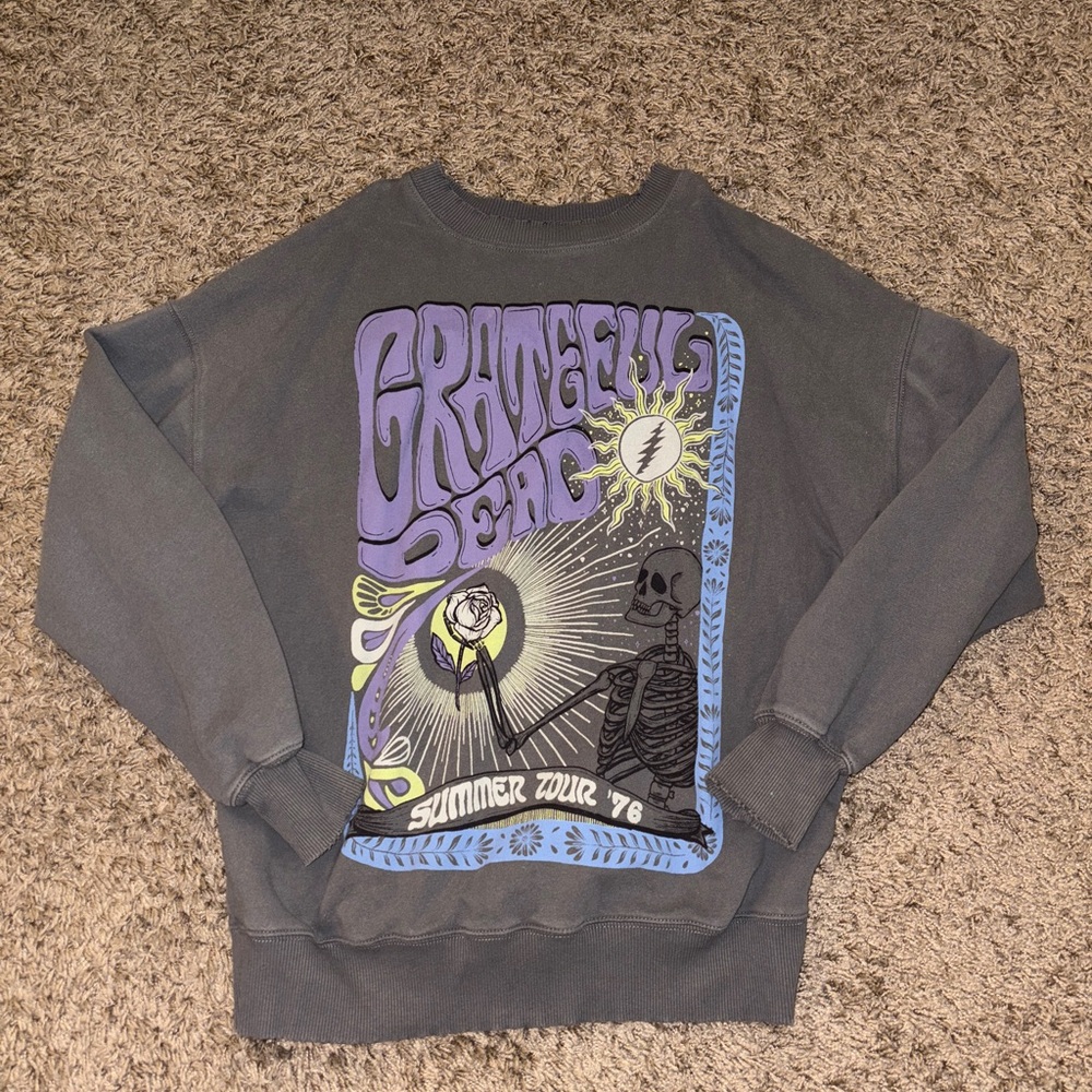 American Eagle grey Grateful Dead crewneck sweatshirt Size XS #gratefuldead
